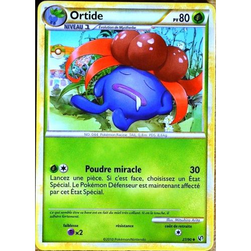Carte Pokémon 27/90 Ortide 80 Pv Hs Indomptable Neuf Fr