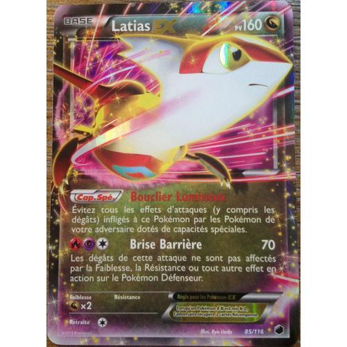 Carte Pokémon Latias Ex 160 Pv 85/116 Glaciation Plasma Neuf Fr