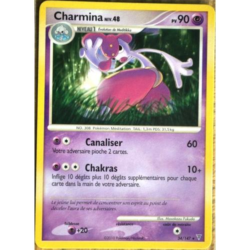 Carte Pokémon 34/147 Charmina 90 Pv - Rare Platine Vs Neuf Fr