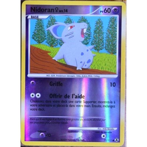 Carte Pokémon 71/111 Nidoran F 60 Pv Platine Rivaux Émergeants Neuf Fr