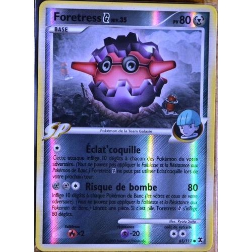 Carte Pokémon 61/111 Foretress - Reverse 80 Pv Platine Rivaux Émergeants Neuf Fr