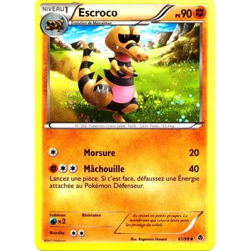 Carte Pokémon 61/98 Escroco 90 Pv Pouvoirs Emergents Neuf Fr