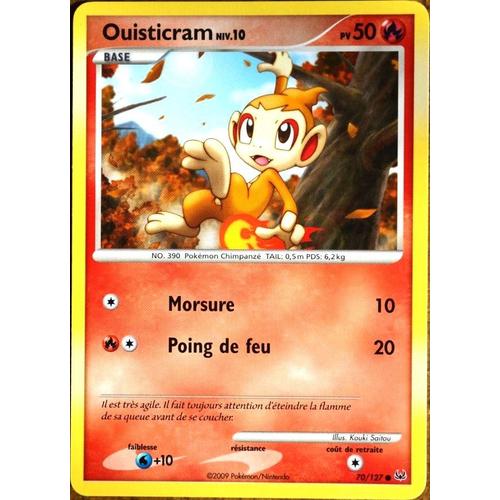 Carte Pokémon 70/127 Ouisticram Lv.10 50 Pv Platine Neuf Fr