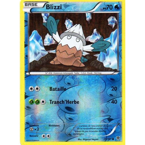 Carte Pokémon 025/101 Blizzi - Reverse 70 Pv Série Bw Explosion Plasma Neuf Fr