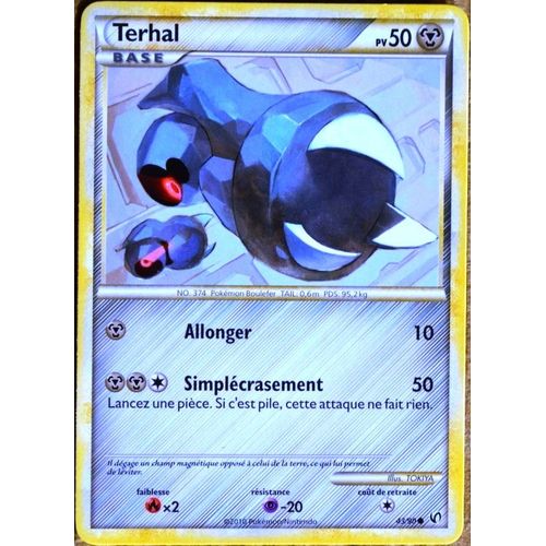 Carte Pokémon 43/90 Terhal 50 Pv Hs Indomptable Neuf Fr