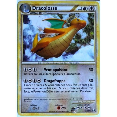 Carte Pokémon 18/102 Dracolosse 140 Pv Série Hs Triomphe Neuf Fr
