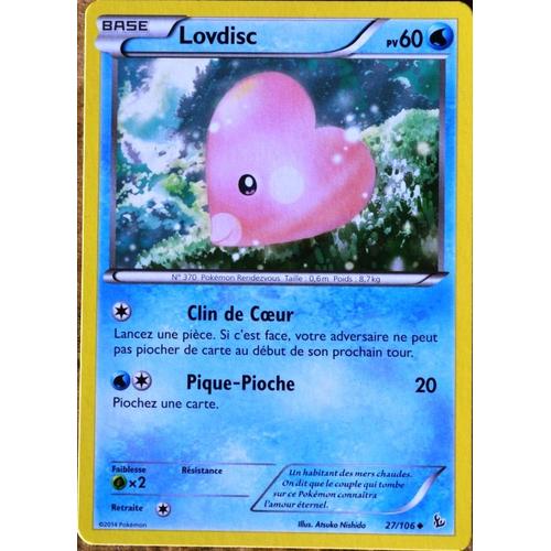 Carte Pokémon 27/106 Lovdisc 60 Pv Série Xy Étincelles Neuf Fr