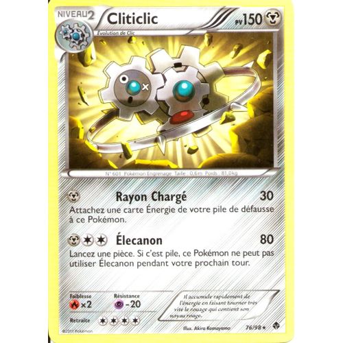 Carte Pokemon Bw - Pouvoirs Emergents - Cliticlic 150 Pv - 76/98 Rare