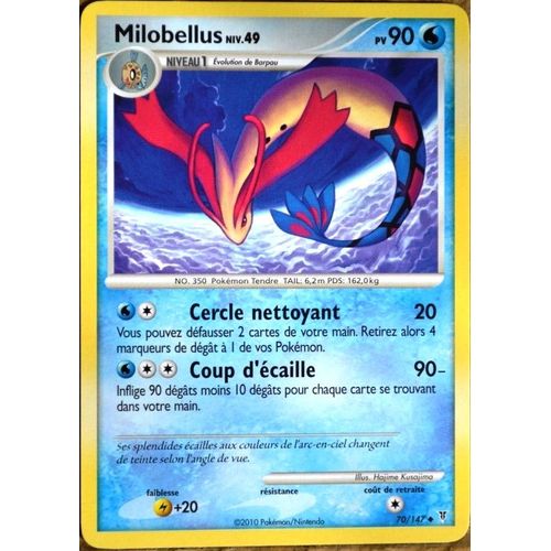 Carte Pokémon 70/147 Milotic Lv.49 90 Pv Platine Vs Neuf Fr