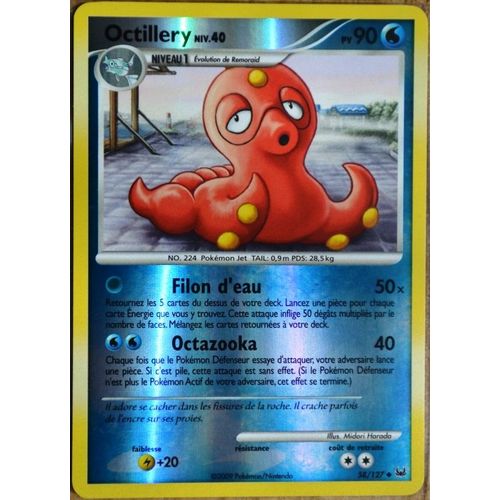 Carte Pokémon 58/127 Octillery 90 Pv - Reverse Série Platine  Neuf Fr