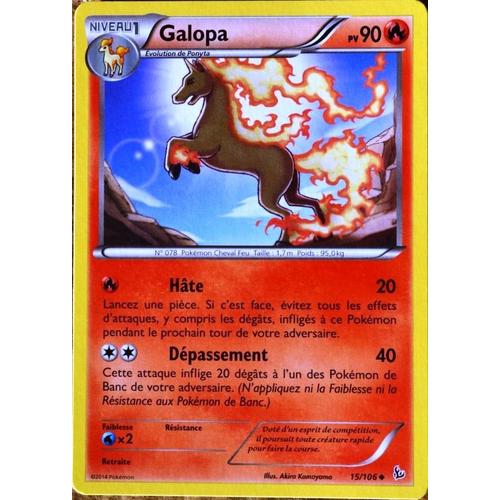 Carte Pokémon 15/106 Galopa 90 Pv Série Xy Étincelles Neuf Fr