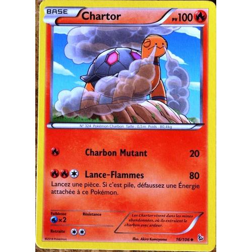 Carte Pokémon 16/106 Chartor 100 Pv Xy Étincelles Neuf Fr