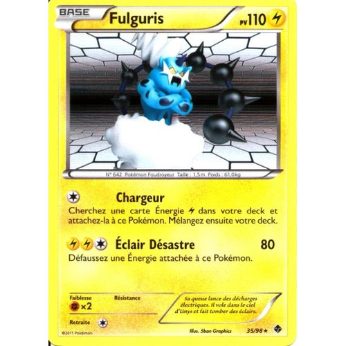 Carte Pokemon Bw - Pouvoirs Emergents - Fulguris 110 Pv - 35/98 Holo Rare