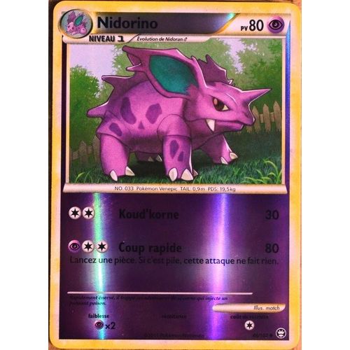 Carte Pokémon 46/102 Nidorino 80 Pv Hs Triomphe Neuf Fr