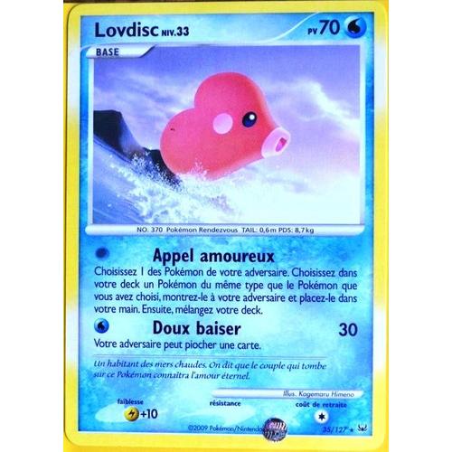 Carte Pokémon 35/127 Lovdisc 70 Pv Série Platine  Neuf Fr