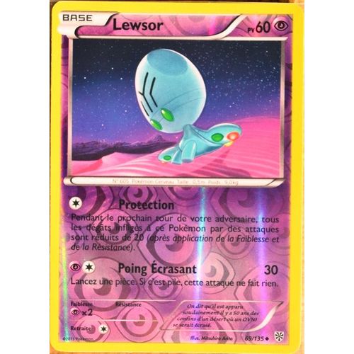 Carte Pokémon 69/135 Lewsor 60 Pv Reverse Série Tempête Plasma Neuf Fr