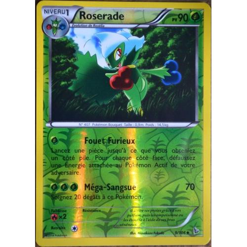 Carte Pokémon 9/106 Roserade 90 Pv - Reverse Xy Étincelles Neuf Fr