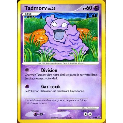 Carte Pokémon 75/127 Tadmorv Lv.23 60 Pv Platine Neuf Fr