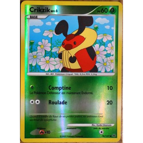 Carte Pokémon 78/127 Crikzik 60 Pv - Reverse Platine Neuf Fr