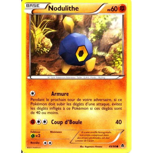 Carte Pokémon 49/98 Nodulithe 60 Pv Pouvoirs Emergents Neuf Fr