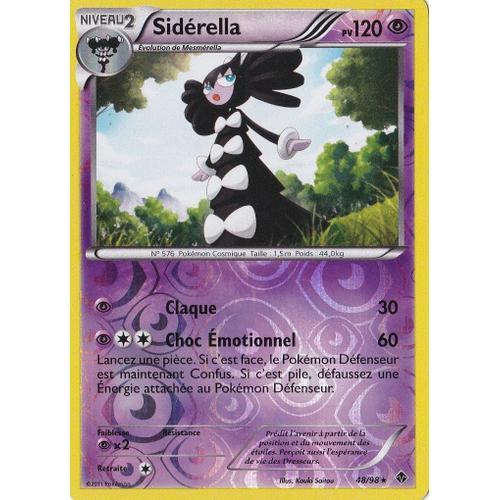 Carte Pokemon Bw - Pouvoirs Emergents - Sidérella 120 Pv - 48/98 Rare - Reverse