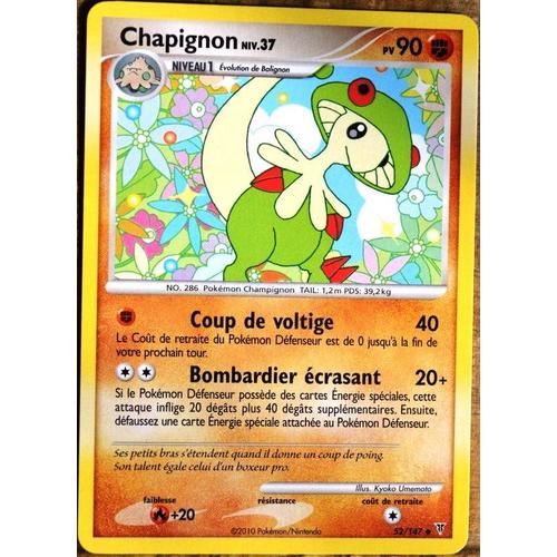 Carte Pokémon 52/147 Chapignon Lv.37 90 Pv Platine Vs Neuf Fr
