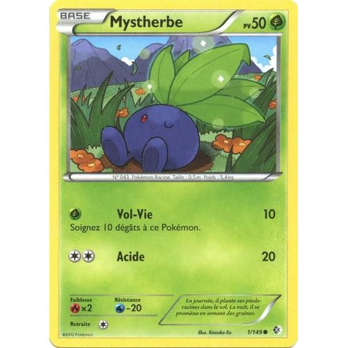 Carte Pokémon 1/149 Mystherbe 50 Pv Frontières Franchies Neuf Fr