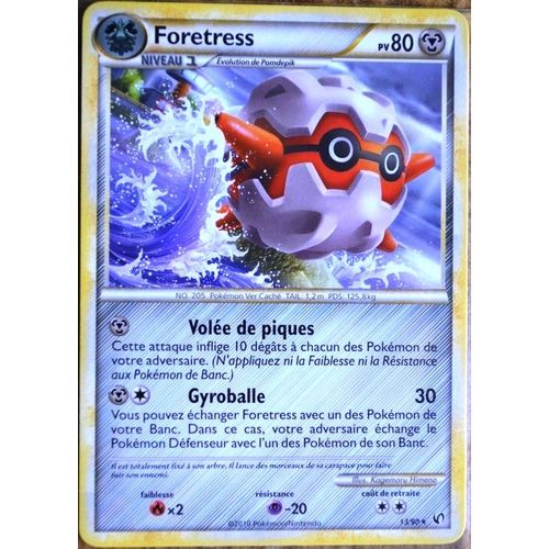 Carte Pokémon 13/90 Foretress 80 Pv Hs Indomptable Neuf Fr