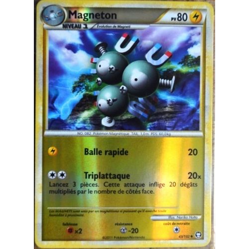 Carte Pokémon 43/102 Magneton 80 Pv - Reverse Série Hs Triomphe Neuf Fr