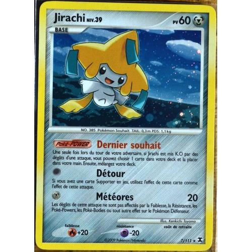 Carte Pokémon 7/111 Jirachi 60 Pv Platine Rivaux Émergeants Neuf Fr