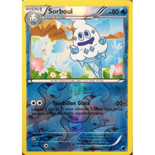 Carte Pokémon Sorboul Reverse 80 Pv 28/116 Glaciation Plasma Neuf Fr
