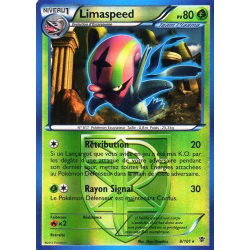 Carte Pokémon 008/101 Limaspeed - Reverse 80 Pv Série Bw Explosion Plasma Neuf Fr