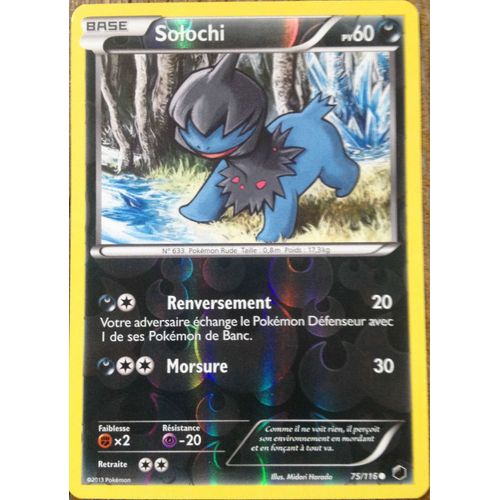 Carte Pokémon Solochi Reverse 60 Pv 75/116 Glaciation Plasma Neuf Fr