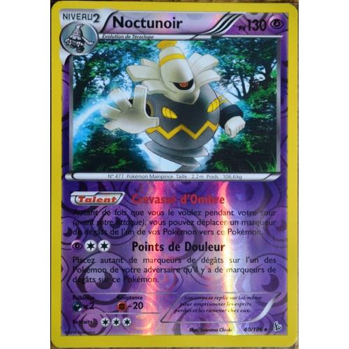 Carte Pokémon 40/106 Noctunoir 130 Pv - Holo Reverse Rare Xy Étincelles Neuf Fr