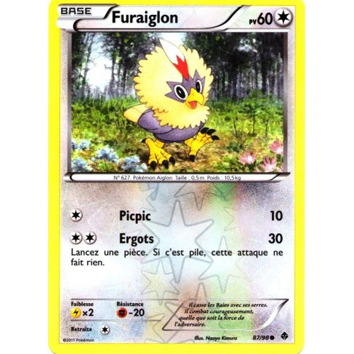Carte Pokémon 87/98 Furaiglon 60 Pv Pouvoirs Emergents Neuf Fr