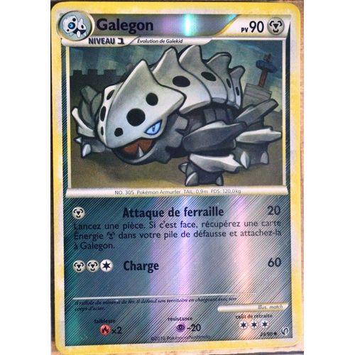 Carte Pokémon 29/90 Galegon 90 Pv - Reverse Hs Indomptable Neuf Fr