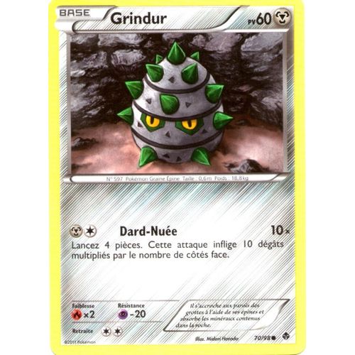 Carte Pokémon 70/98 Grindur 60 Pv Pouvoirs Emergents Neuf Fr