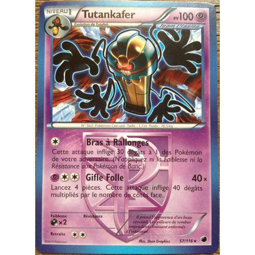 Carte Pokémon Tutankafer 100 Pv 57/116 Glaciation Plasma Neuf Fr