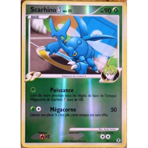 Carte Pokémon 24/111 Scarhino 90 Pv Platine Rivaux Émergeants Neuf Fr