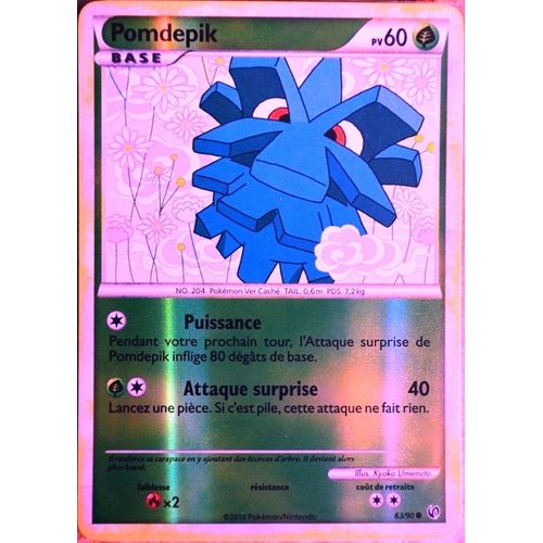 Carte Pokémon 63/90 Pomdepik 60 Pv - Reverse Hs Indomptable Neuf Fr