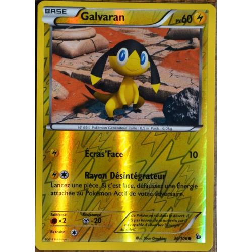 Carte Pokémon 36/106 Galvaran 60 Pv - Reverse Xy Étincelles Neuf Fr