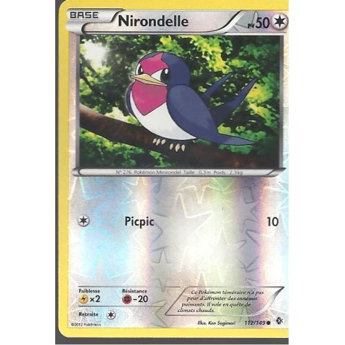 Carte Pokémon 112/149 Nirondelle 50 Pv Frontières Franchies Neuf Fr