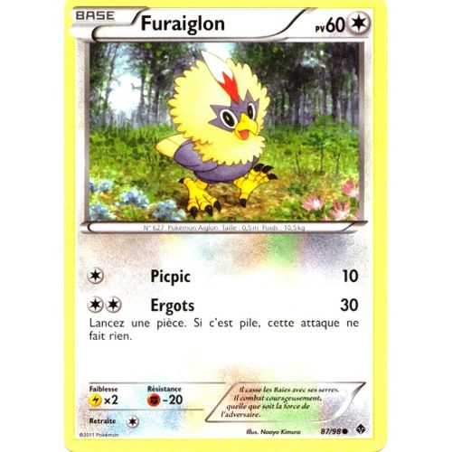 Carte Pokémon 87/98 Furaiglon 60 Pv Pouvoirs Emergents Neuf Fr