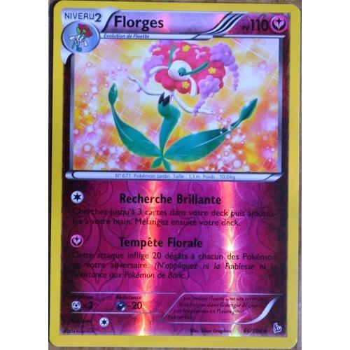 Carte Pokémon 66/106 Florges 110 Pv - Holo Reverse Rare Xy Étincelles Neuf Fr