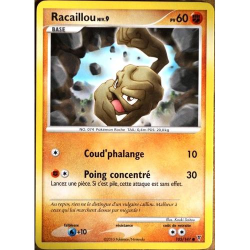 Carte Pokémon 105/147 Racaillou 60 Pv Série Platine Vs Neuf Fr