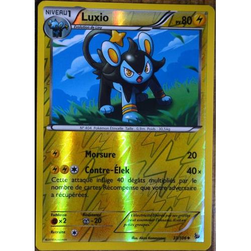 Carte Pokémon 33/106 Luxio 80 Pv - Reverse Xy Étincelles Neuf Fr