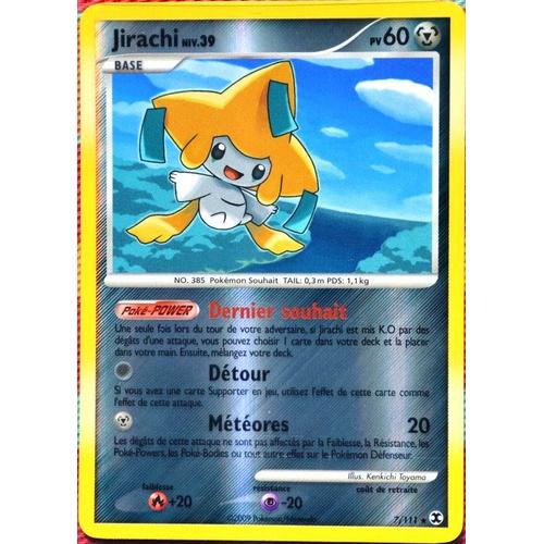 Carte Pokémon 7/111 Jirachi 60 Pv - Reverse Platine Rivaux Émergeants Neuf Fr