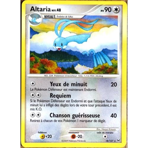 Carte Pokémon 18/127 Altaria 90 Pv Platine Neuf Fr