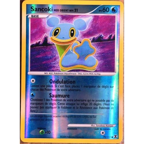 Carte Pokémon 79/111 Sancoki Mer Orient 60 Pv Platine Rivaux Émergeants Neuf Fr