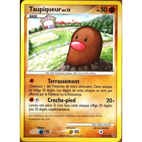 Carte Pokémon 72/127 Taupiqueur Lv.13 50 Pv Platine Neuf Fr